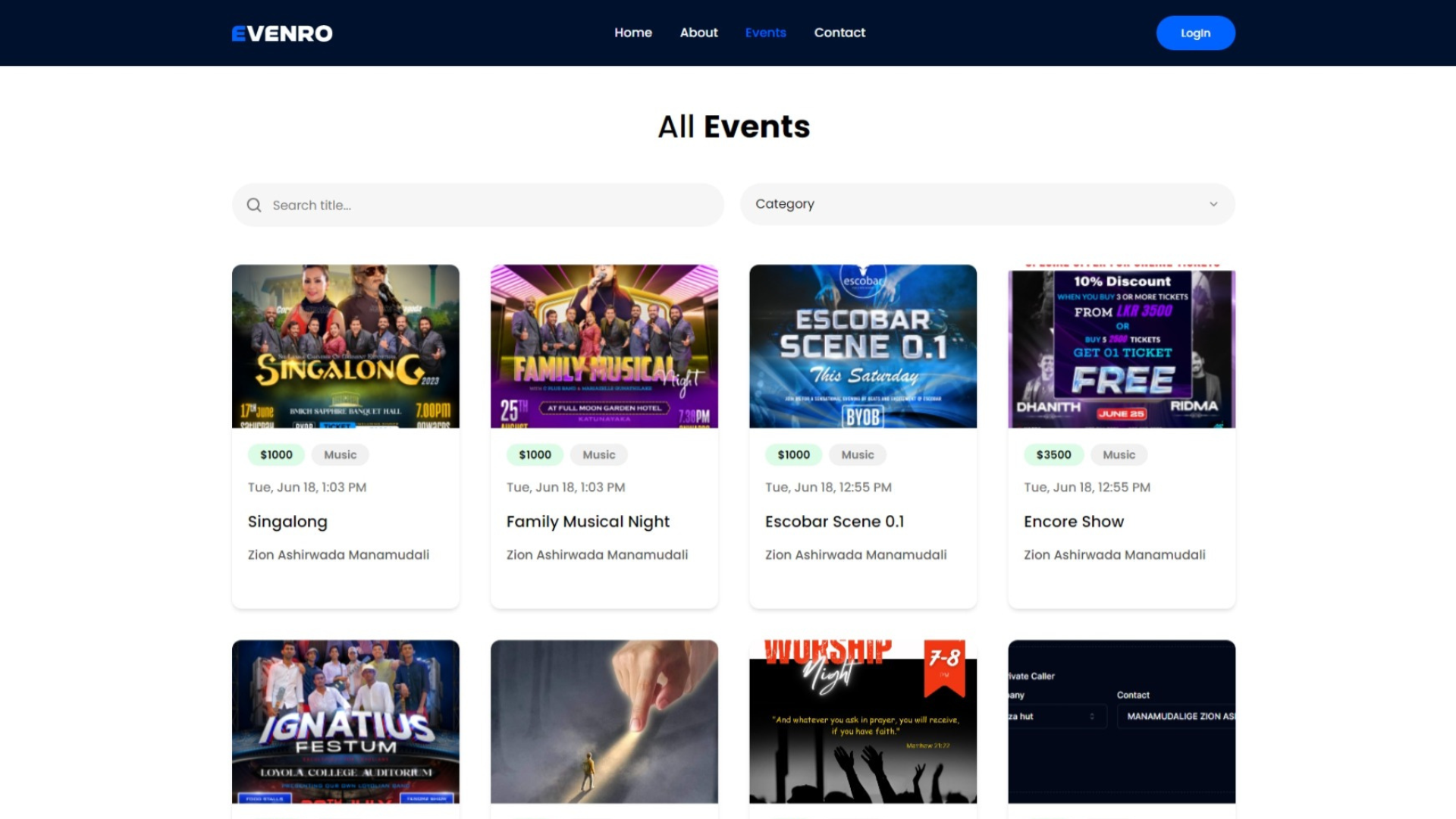 Evenro – Event Management App